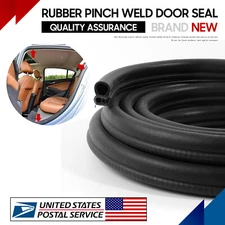 19.6ft Car Door Edge Protector Seal Push On Trim Strip Pinchweld Rubber