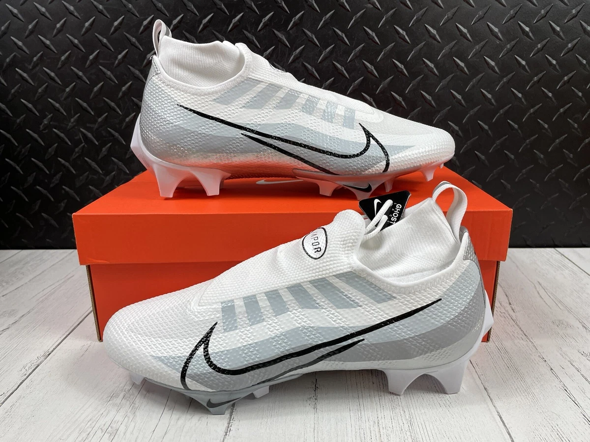 New Size 9 Men s Nike Vapor Edge Pro 360 White Metallic Silver Football Cleats