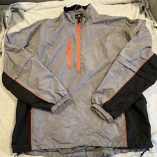 THE WEATHER CO - Gray - Removable Sleeves Half Zip Golf Jacket - Men's Size XL