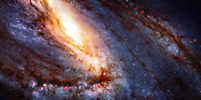 Epic Graffiti ''Messier 66'' Hubble Space Telescope Giclee Canvas Wall Art