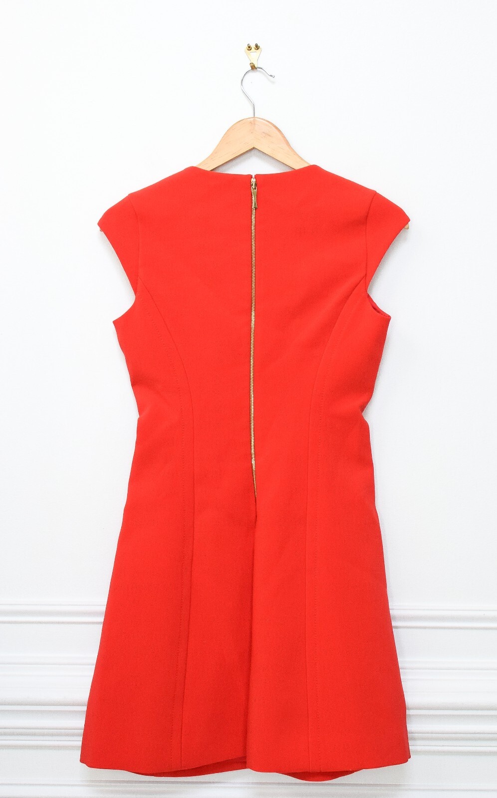 Kate Spade Red Bow Dress A-Line Cap Sleeves Stretch Crepe Size 0 Classic Retro thumbnail 4