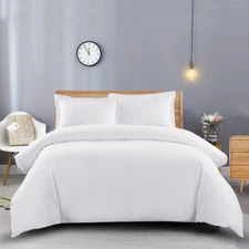 Heavyweight Flannel 3PC Solid Duvet Cover Set, 170 GSM
