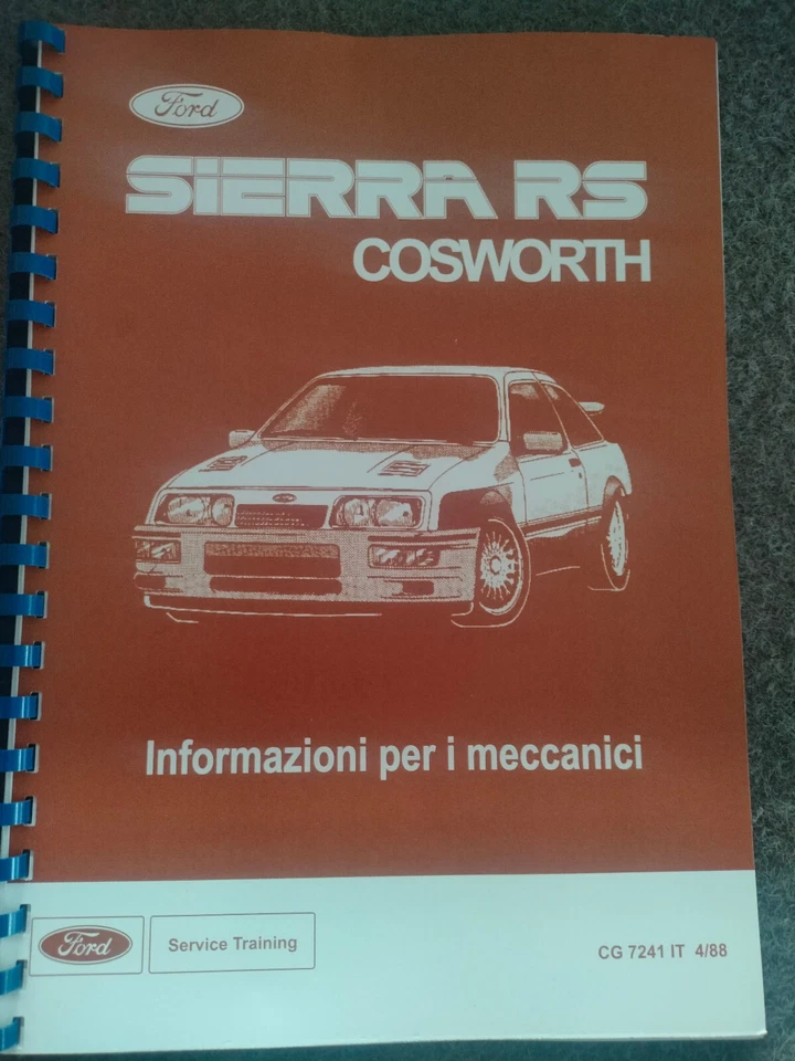 manuale officina Ford Sierra cosworth in lingua italiana - Immagine 2 di 4