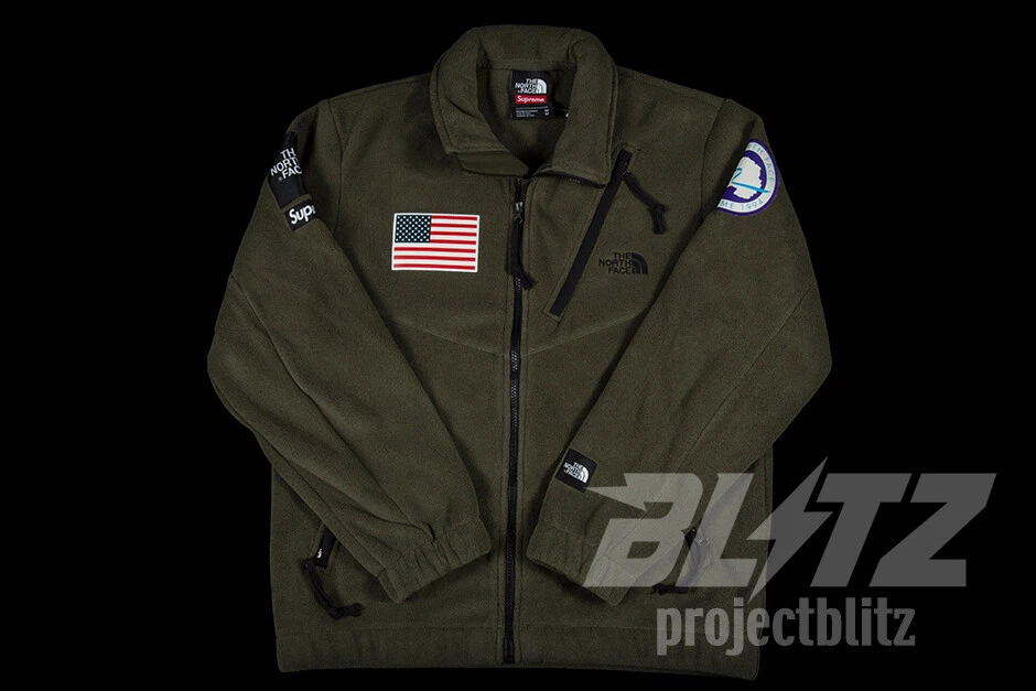 Supreme the north face trans antarctica expedition fleece jacket olive new arrivals