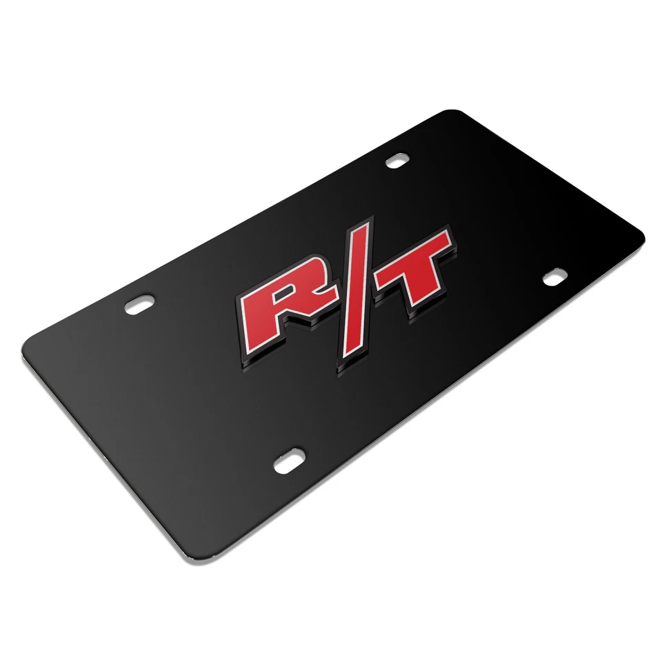 Dodge R/T 3D Logo Logo on Chrome Stainless Steel License Plate - Imagem 3 de 4