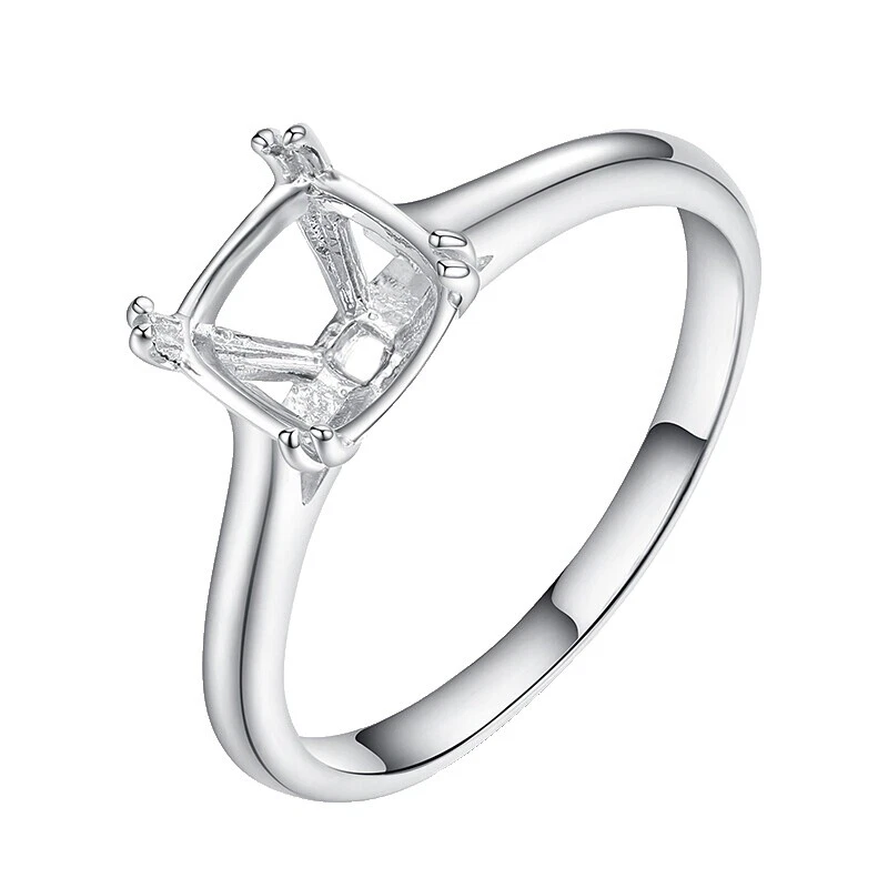 Without Stone White Gold 6.5 Ring Handcrafted Rings