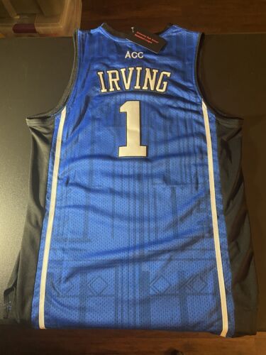 Camiseta deportiva de baloncesto azul de Kyrie Irving cosida de Duke Blue Devils adulto LG lo último rara - Imagen 1 de 7