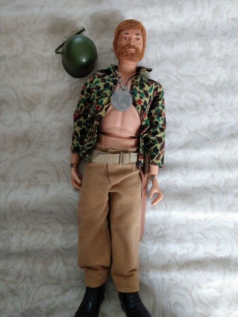 GI Joe Doll Vintage 1964 red fuzzy hair scar on face | eBay