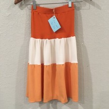 Skirt Girl 4 100 Cotton Orange Colorblock Tiered Maxi Skirt Mom  Pop's Kids