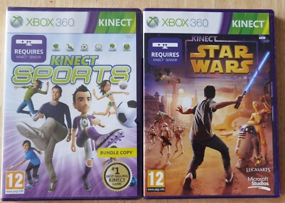 Xbox 360 Kinect games - Kinect Sports and Star Wars, excellent