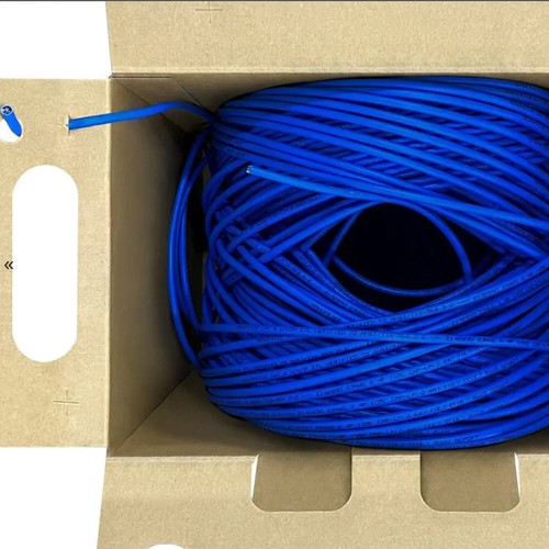 500FT Cat6 Network Ethernet UTP Solid Bulk Cable CMP Plenum Copper 23AWG Blue - 第 3/4 張圖片