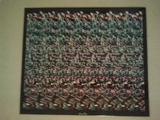 Baseball &  Zebra Family Hidden 3D Image Poster 2 sided EYE Magic 15x17 inches