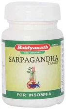 Baidyanath SARPAGANDHA Tablets (50tab) Herbal Ayurvedic Helpful in Insomnia