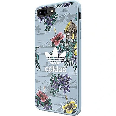 Original Hülle iPhone X / XS Adidas ODER Snap Case Floral Grau