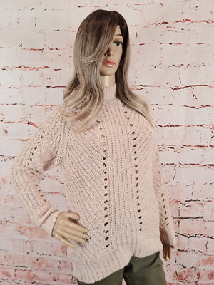 Vero Moda Damen Pullover Grobstrickpullover Strick Pulli Rosa Größe M