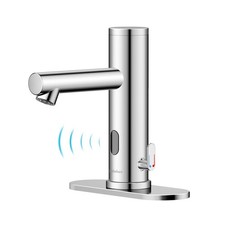 Achelous Automatic Touchless Bathroom Sink Faucet with Deck Plate,Hands Free ...