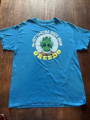 Disney Star Wars Greedo The 1977 Cantina Quick Draw Blue T-shirt - Adult M