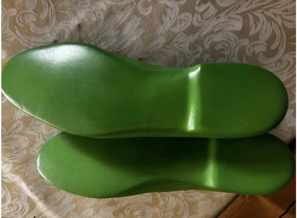 💚 Бельгийские туфли 5123N 7.5N зеленый белый кожаный плоскостях бант мокасины винтажный - Изображение 3 из 4