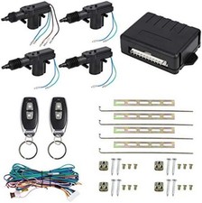 4 Door Central Locking System Kit - Keyless Entry with 2 Remotes for 12V Cars