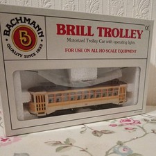 BACHMANN H0 MOTORISED MODEL TRAM BRILL TROLLEY CAR WITH LIGHTS untested 