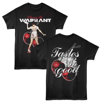 Warrant - Cherry Pie 90er Vintage - Schwarzes Erwachsenen Kurzarm T-Shirt