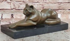 Milo Modernist Cat Bronze Sculpture Cubist Design Abstract Art Collectible Gift