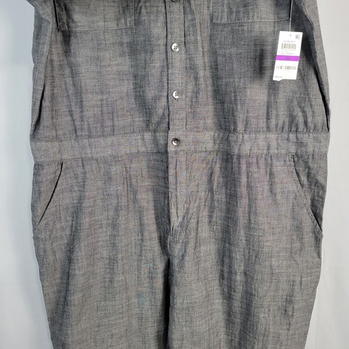American Rag Utility Union Suit Jumpsuit size XXL Gray Chambray work cotton, New - Bild 7 von 12