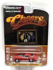 (MA3) GreenLight Hollywood 1967 Chevrolet Corvette Red Diecast 1:64 Cheers