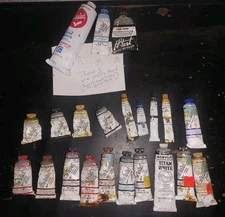 Vintage GRUMBACHER PRE-TESTED Oil Paints Mixed Lot + Sargent PREOWNED AS-IS