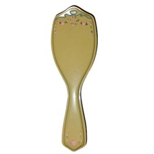 Antique Children's Baby Brush Celluloid Floral Handpainted Vintage Art Deco