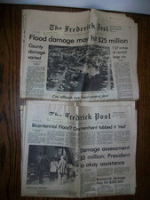 2-Vintage Newspapers - Frederick Post-MD Bice...