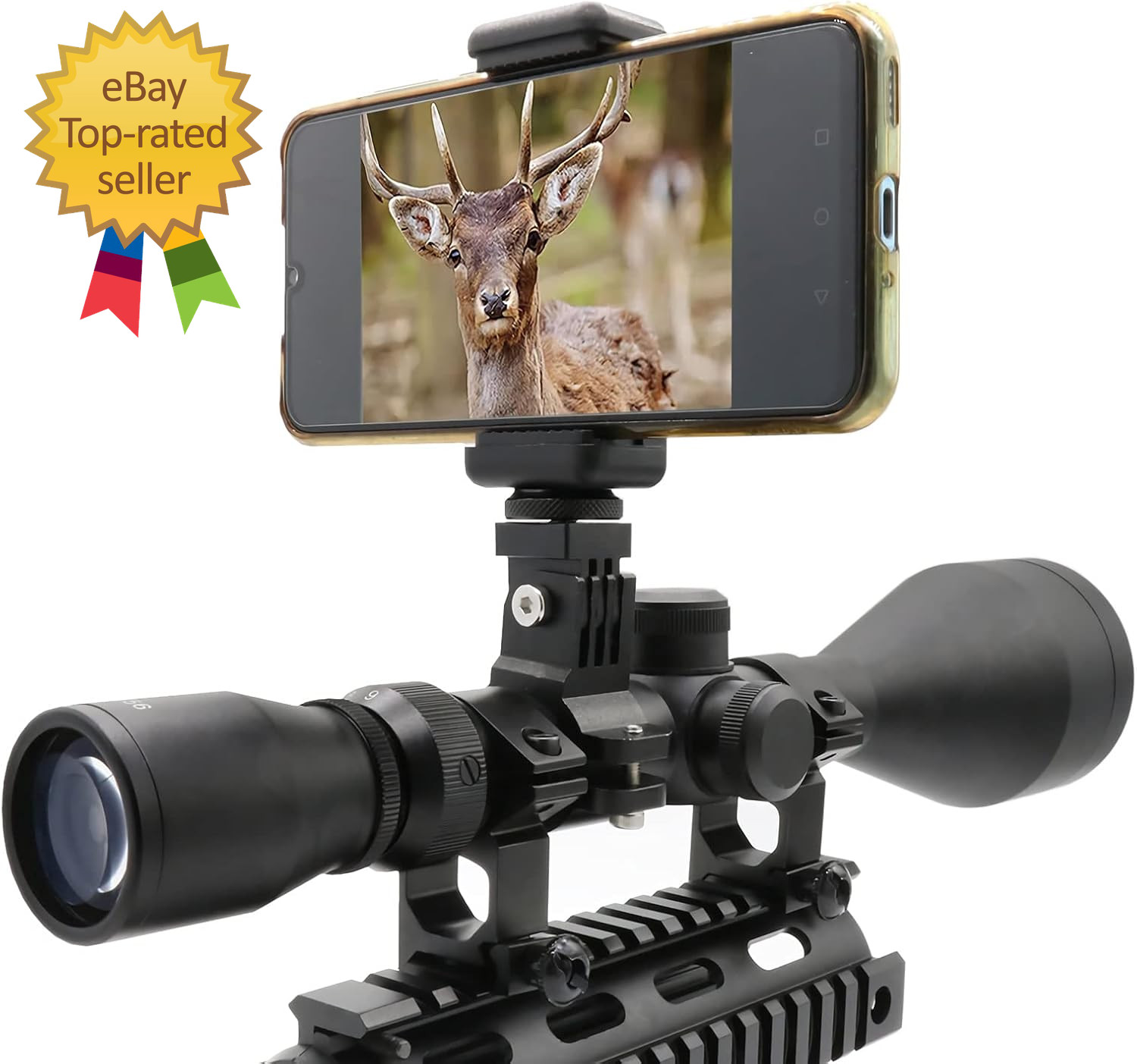 Universal Scope Phone Mount Holder Camera Gun Mount Adapter, Adjustable Bike Pho