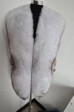 100% Real fox fur cape /neck wrap/scarf white jacket collar 180*23cm stole