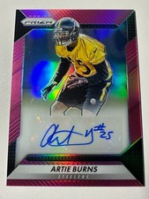 2016 Panini Prizm Artie Burns Pink Prizm Auto Steelers #RA-BNS