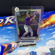 2026 Bowman Chrome Ethan Holiday 1st Bowman Mega Box Mojo Refractor