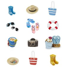 Strand Zubehör 3-7cm Hut Tasche Miniatur Dekofigur Urlaub Wichtel