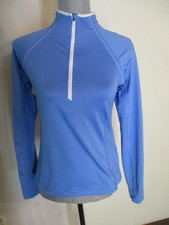 Vineyard Vines Performance FAB 1/2 Zip Thumbholes Stretch Top in Cornflower XS