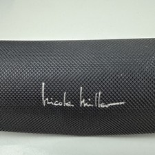 Nicole Miller Eyeglass Sunglasses Hard Case Black Silver Logo Olive Green Velvet