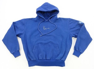 Rare KARL KANI E&J Brandy Signatue Spell Out Hoodie Sweatshirt 2020s Blue Size L