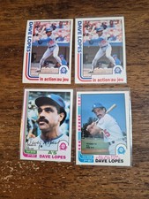 Lot Of 4 1982 O Pee Chee Dave Lopes Card #'s 85 85 218 & 338: Traded To A's