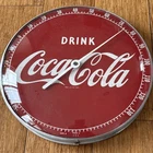 Vintage Coca Cola Glass Thermometer 12" Round Mid Century 495A Works Great!