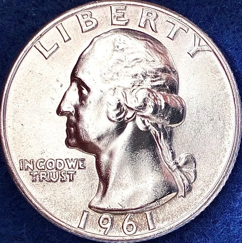 1961-D Washington Silver Quarter Ch BU++