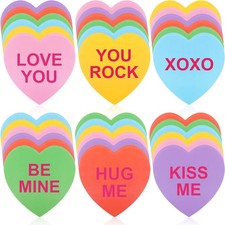 60 Pcs 6 Inch Large Heart Cutouts Paper Valentine Conversation Shapes