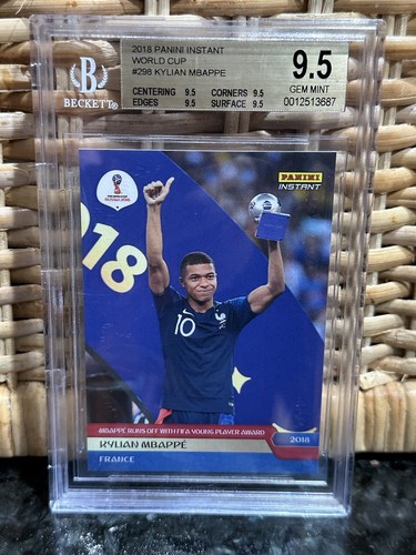 2018 Kylian Mbappe RC PANINI INSTANT WORLD CUP 298 BGS 9.5 SP RARE Serial #1/630 - Picture 9 of 20