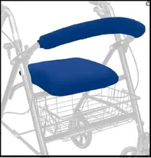 Top Glides Universal Soft Rollator Walker Seat and Backrest Blue ONLY Covers NEW