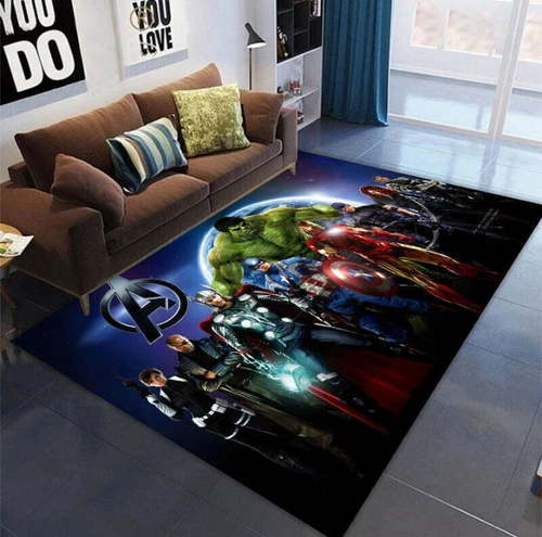 3D Marvel Avengers Teppich Kinder Fußmatten Schlafzimmer Wohnzimmer Bodenmatte - Bild 6 von 20