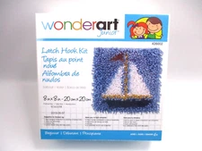 Caron WonderArt Junior Latch Hook Kit Sailboat, For Children Ages 6+ NEW