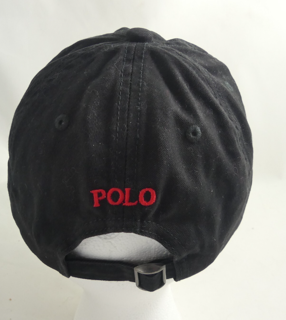 Cappello Berretto Polo Ralph Lauren Nero Cinturino Regolabile GIOVANE Tg 4 7 Logo Pony