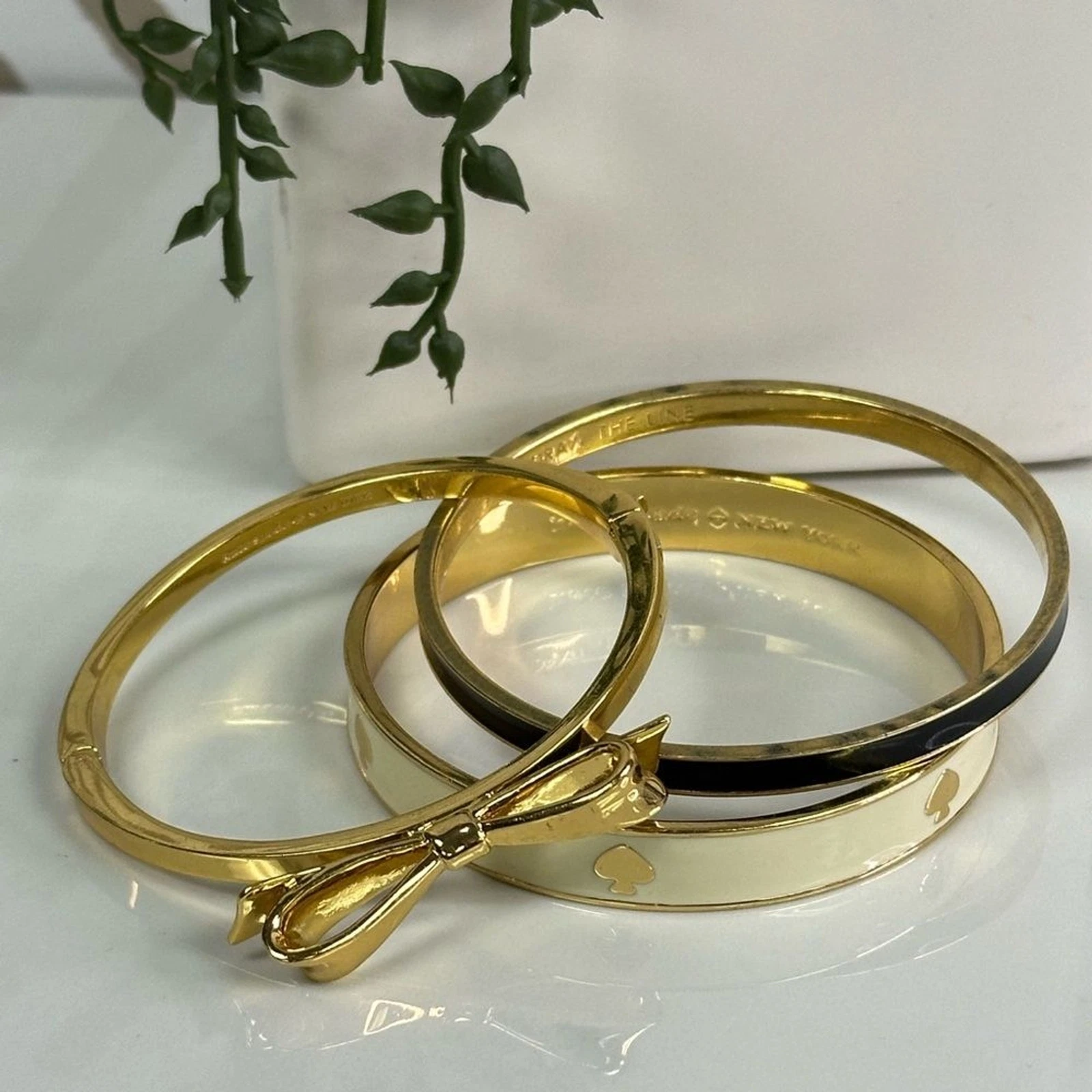 Kate Spade Set di 3 Bracciali Chiusura ad Fiocco Braccialetto e 2 Braccialetti