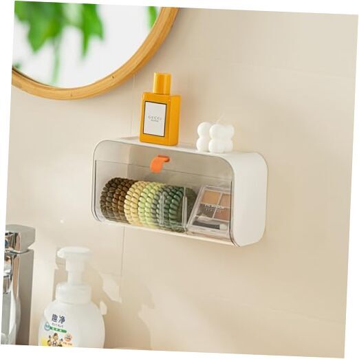 Wall Mounted Cotton Pads Holder Organizer Cotton Swab Balls Holder Q-tip